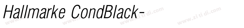 Hallmarke CondBlack字体转换